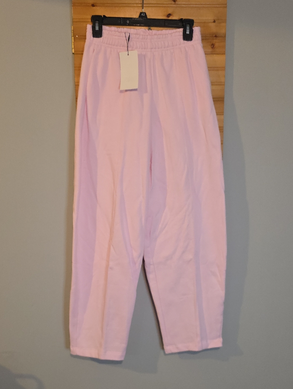 ZARA Light Pink Elastic Waist Sweatpants NWT S